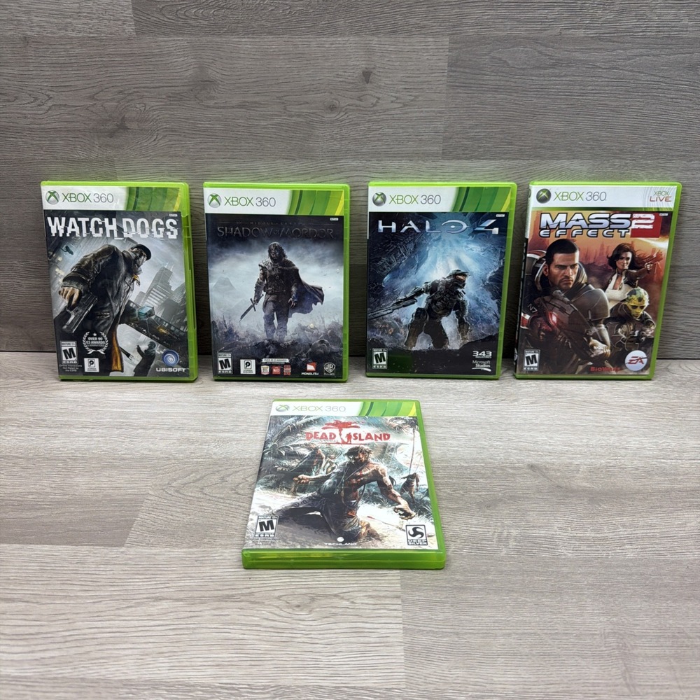 Xbox 360 Game Lot Of 5. War/ Fighting/ Zombies All Very Nice Condition. Tested.